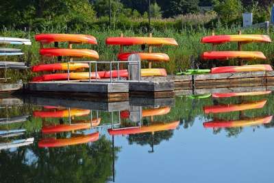 Treasure Cove Resort Marina Colorful Kayaks